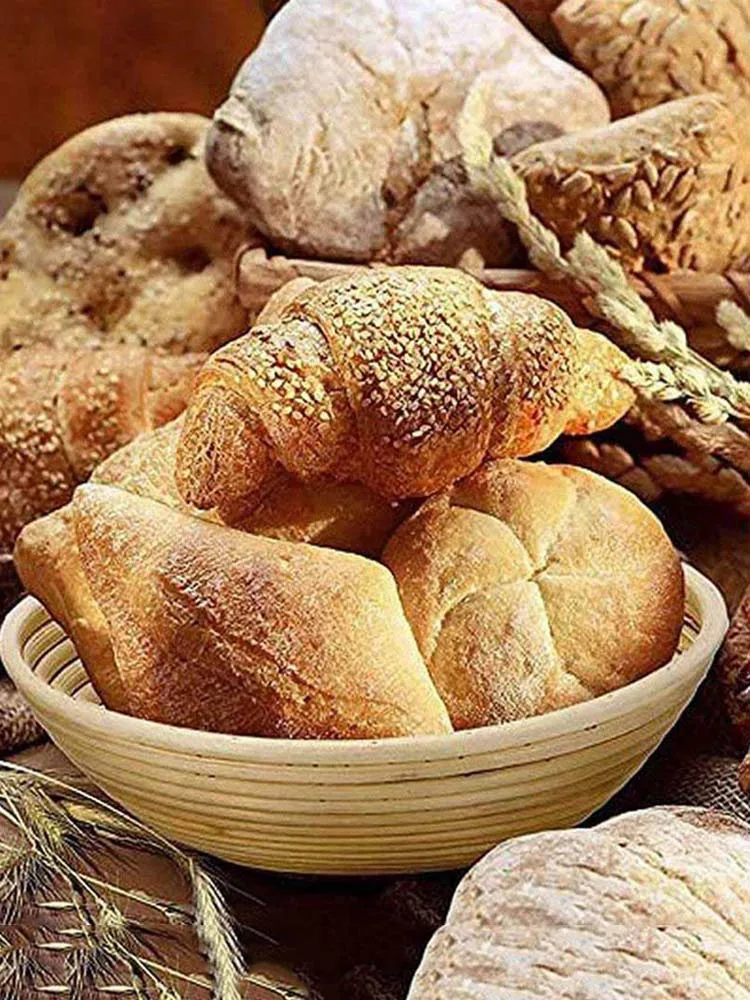 

Rattan Bread Proofing Basket Natural Oval Rattan Wicker Bread Dough Fermentation Sourdough Banneton Bread Fermentation Basket