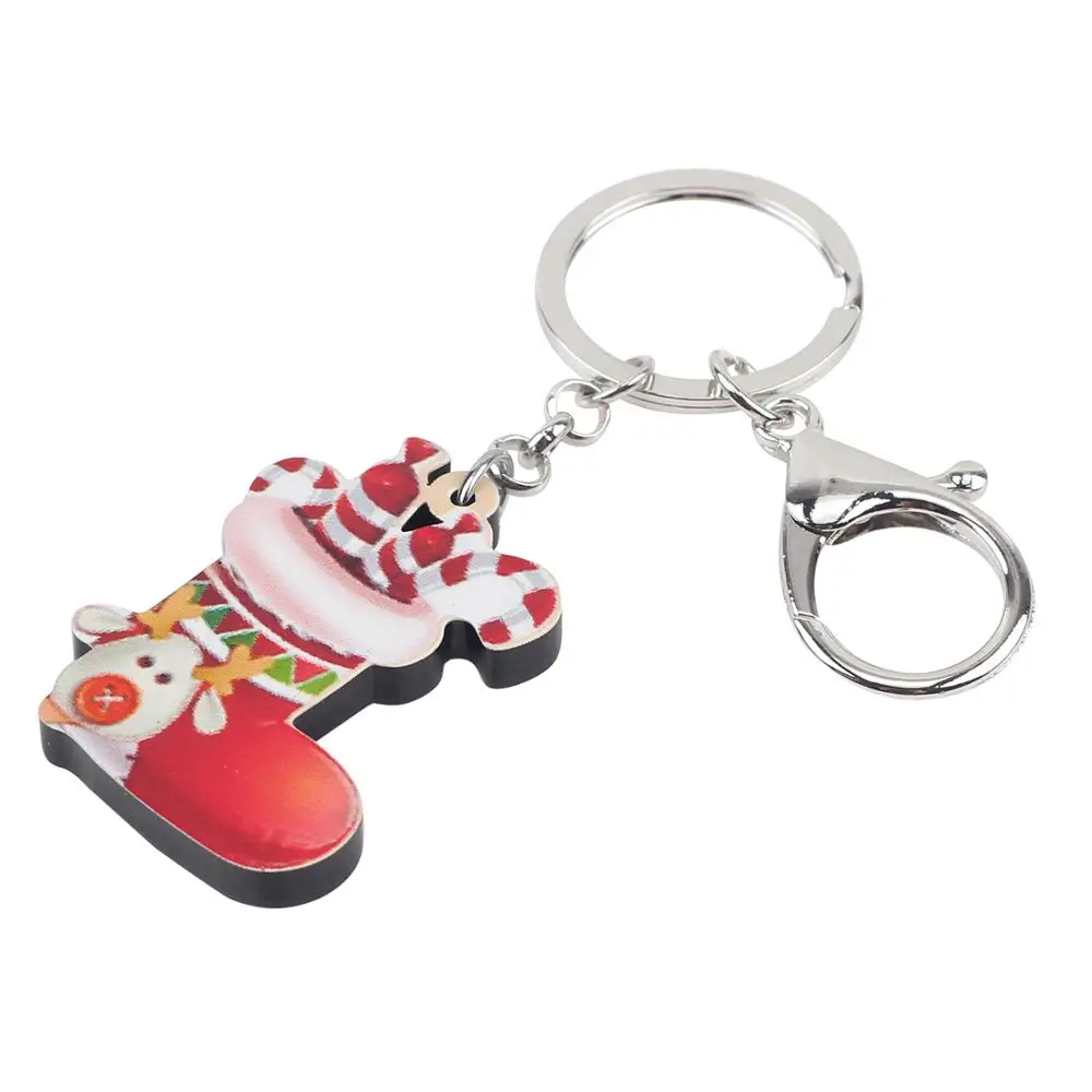 WEVENI Акрил Рождество олень Лось носок обувь конфеты тростника цепочки кольца для