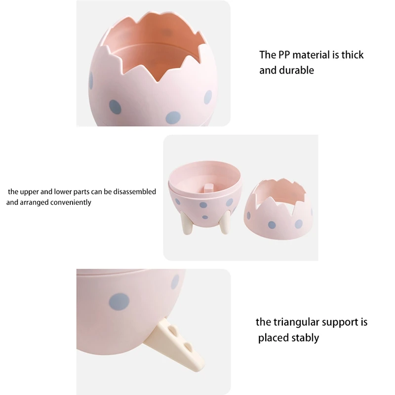 

Cute Round Plastic Pen Holder Stand Office Desk Organizer Pencil Pot Container Stationery Storage Box