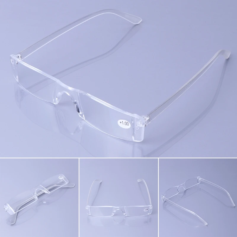 

Presbyopic Glasses Reading Eyeglasses One Piece Transparent Clear Portable +1.00 +1.50 +2.00 +2.50 +3.00 +3.50 +4.00