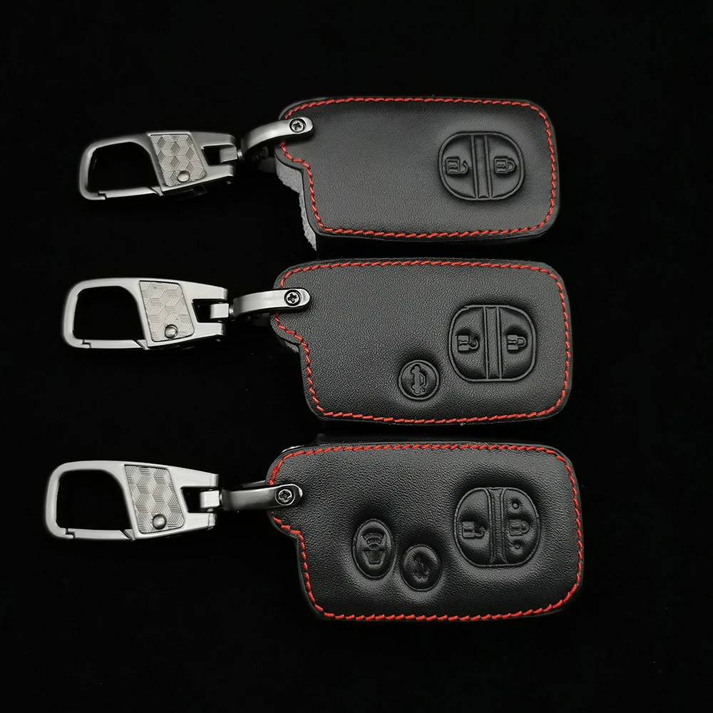 

Leather Car Key Cover For Toyota Chr c-Hr Land Cruiser 200 Avensis Auris Corolla Rav4 Prius Prado Camry Crown Yaris Accessories