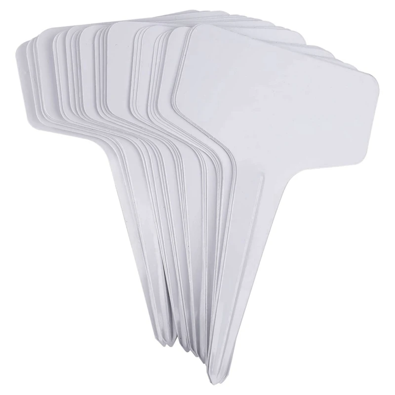 

500 Pcs 6 x 10cm (2.4 x 4 Inch) T-Type Plant Labels Plastic Plant Tags Nursery Garden Labels