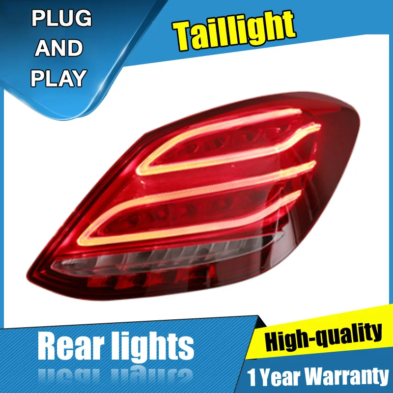 

4PCS Car Styling for Benz C-CLASS W205 Taillights 2015-2018 for W205 ALL LED Tail Lamp+Turn Signal+Brake+Reverse LED light