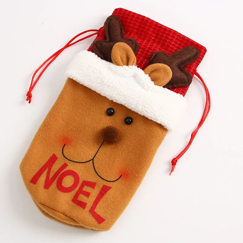 Рождественское украшение сумка для вина статуэтка набор мультяшный снеговик