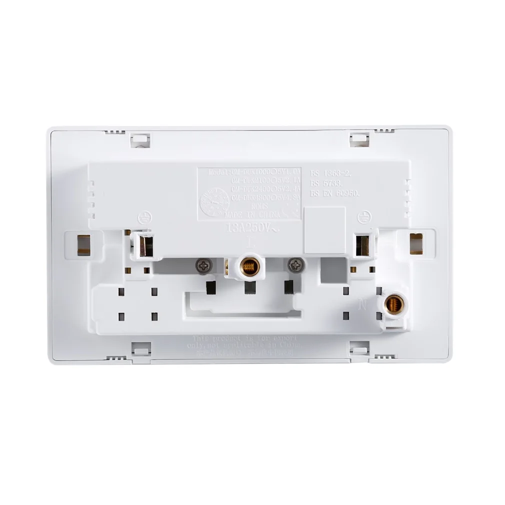 Одиночный/двойной AC 110 V-250 V UK розетка 2 USB 5VDC 2100mA зарядное устройство Выключатель