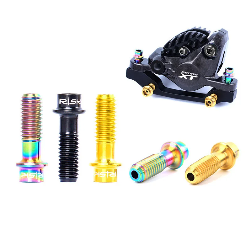 

Крепежные болты для велосипедного дискового тормоза, 4 шт., m6x18 мм, титановые, с вырезами, XT, MTB, тормозной суппорт для велосипеда, Кривошипные винты