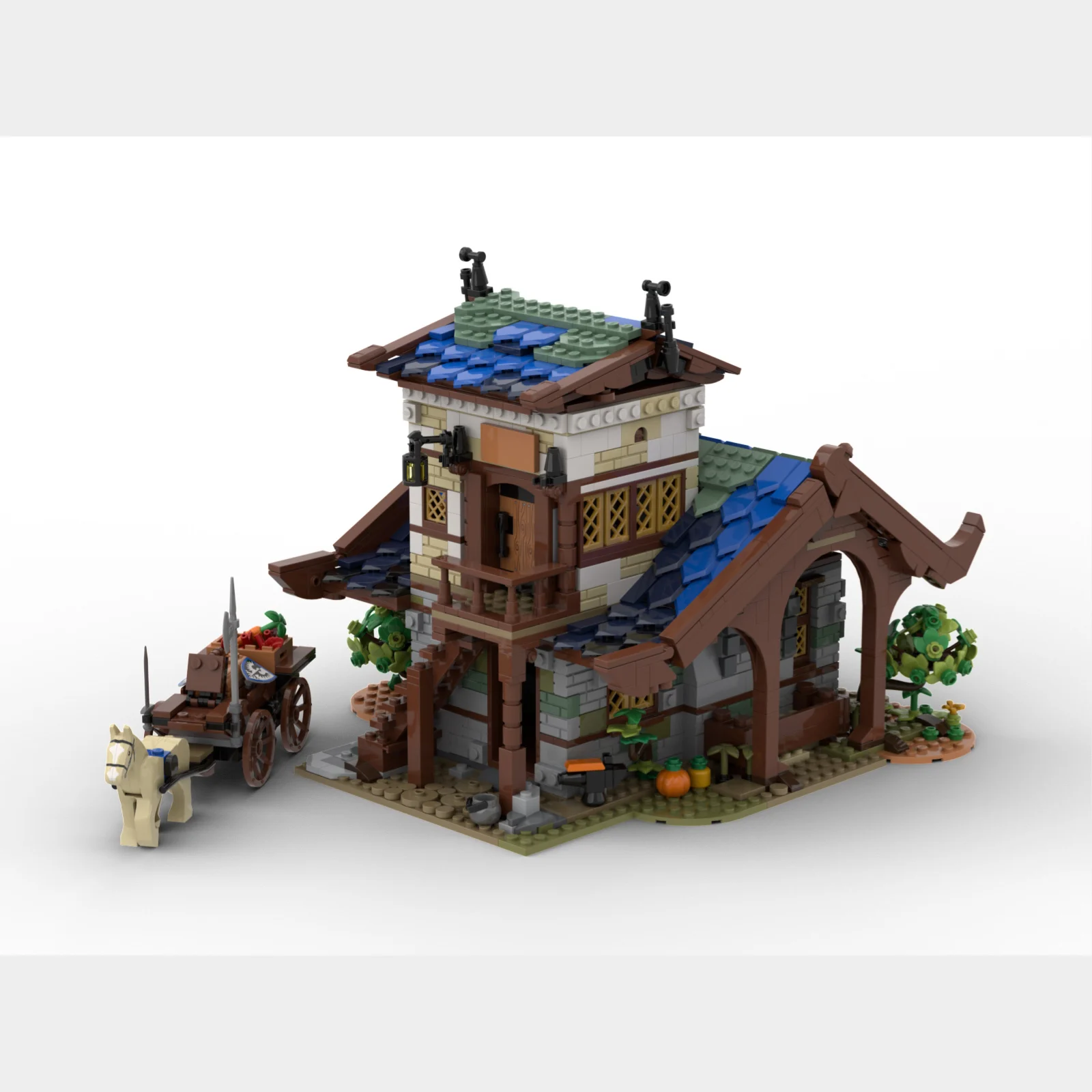 Помещения для детей средневековая ветряная мельница город улица | Игрушки и