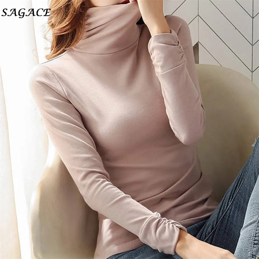 Sagace одежда кофты для женщин плюс размер длинный рукав льняная мешковатая блузка