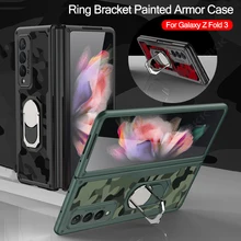 GKK Original Armor Case For Samsung Galaxy Z Fold 3 5G Case Ring Stand Shockproof Protection Cover For Samsung Z Fold 3 Fundas