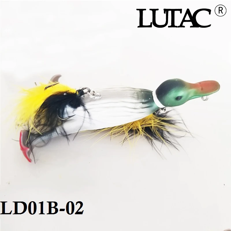 LUTAC Duck bait floating Duckling Pike lure 3D eyes frog 105mm 29g topwater Artificial Fishing Gear