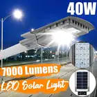 Уличный светильник AUGIENB на солнечной батарее, суперъяркая лампа для сада, 40 Вт, 20 светодиодный Дов, 7000 лм, с пассивным ИК датчиком движения