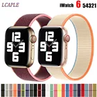 Ремешок нейлоновый для Apple Watch Band 44 мм 40 мм, браслет для iWatch 7 6 SE 5 4 3, аксессуары для наручных часов, браслет-петля, 42 мм 38 мм