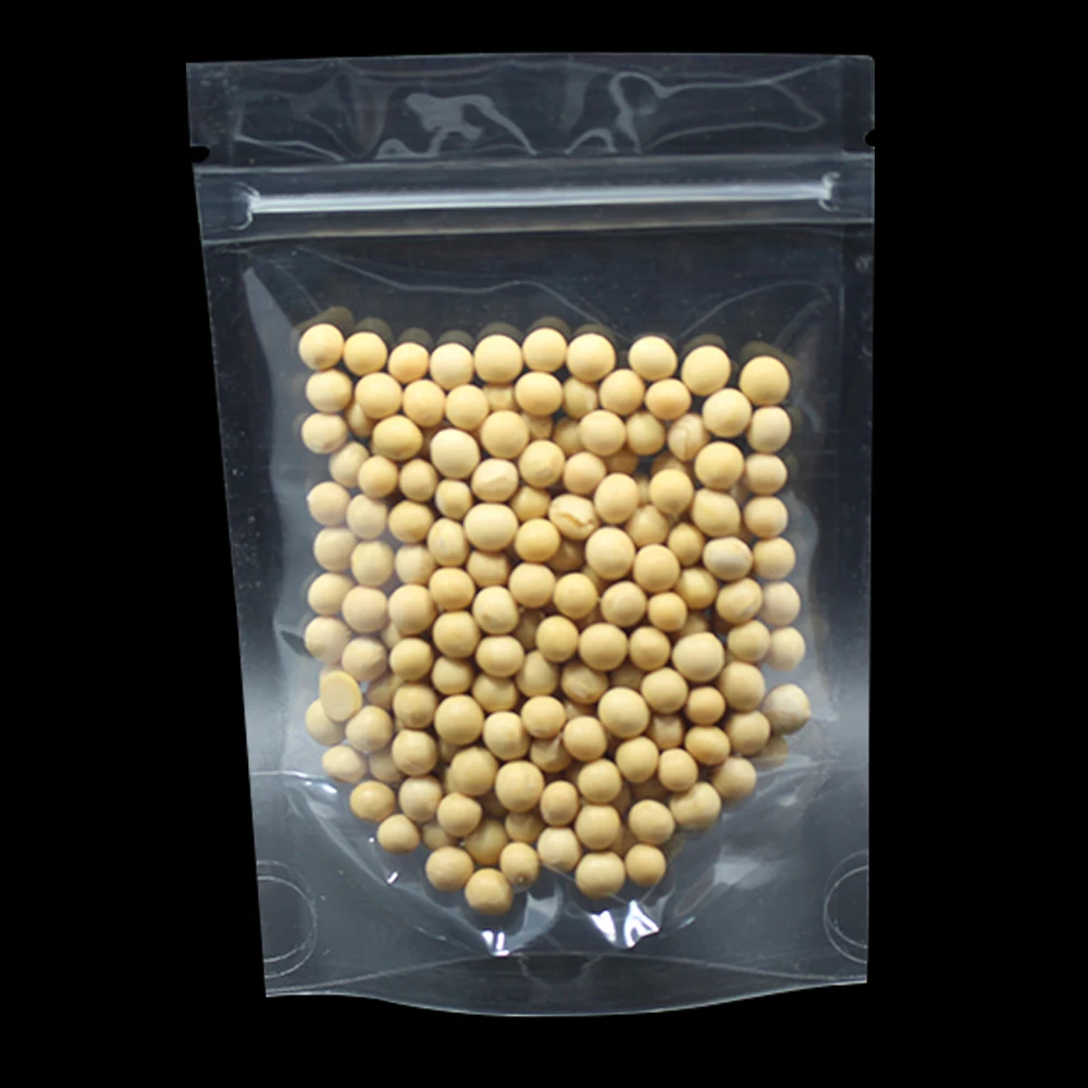 1000 шт./лот оптовая продажа прозрачный стоячий с замком-молнией пакет для упаковки