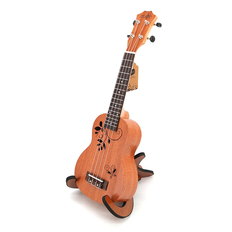 SevenAngel 21 дюймов красное дерево гавайская гитара Бабочка любовь цветок 4 струны