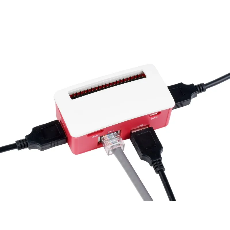 Чехол из АБС-пластика для модуля Ethernet Raspberry Pi Zero 2 W / Series 1x Ethernet-порт RJ45 3x USB порт s |