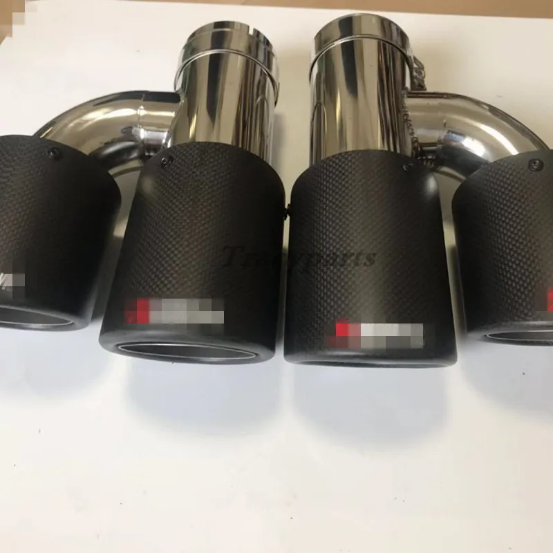 2 шт. левый + правый автомобиль двойной Akrapovic 76 мм в 89 из универсальной нержавеющей
