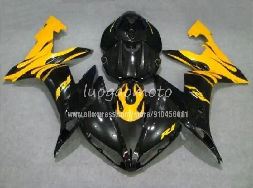 Обвесы + крышка для желтый blk YAMAHA YZF R1 1000 YZFR1 04 05 06 YZF1000 кузов YZF-R1 2004 2005 2006 обтекатели