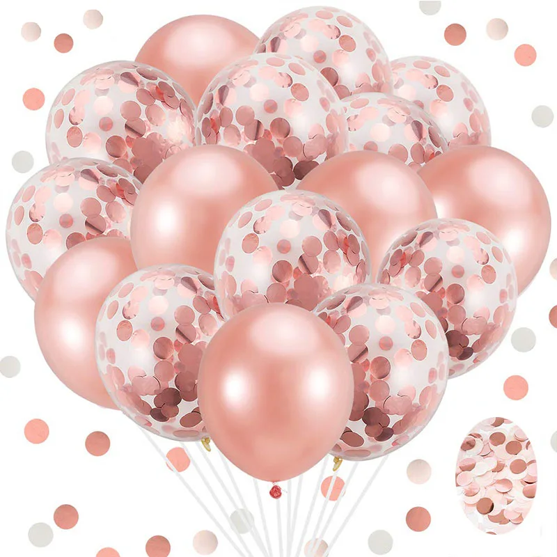 

20pcs Confetti Latex Balloons 1st 1 2 3 4 5 6 7 8 Years Happy Birthday Boy Girl Party Decoration Adult Kids Supplies Baby Shower