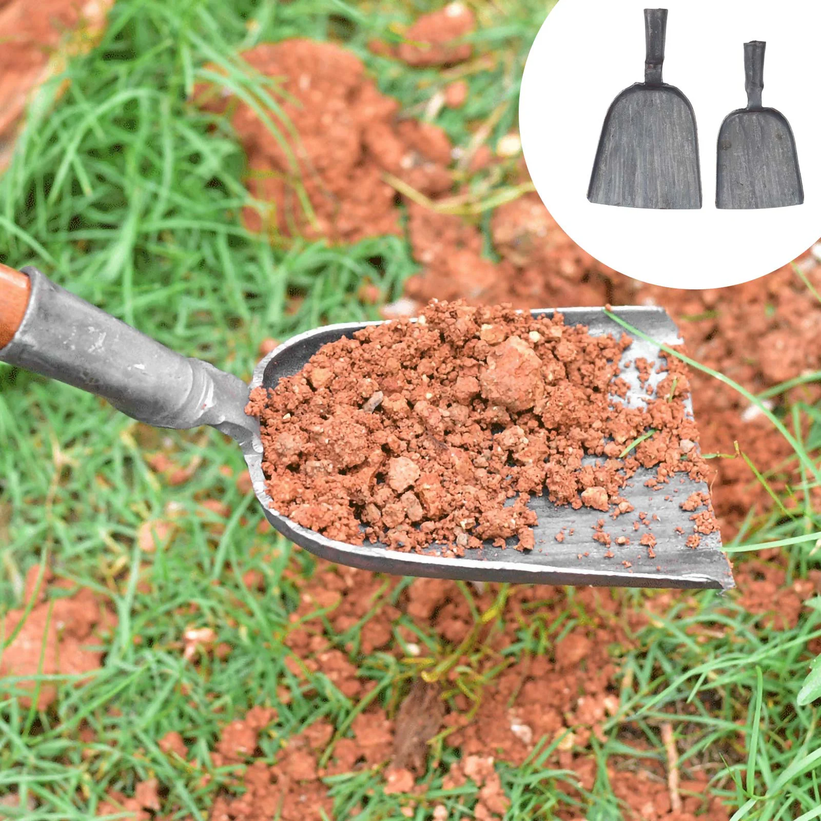 

2pcs Carbon Steel Shovels Home Shovels Kitchen Supplies BBQ Coal Spades