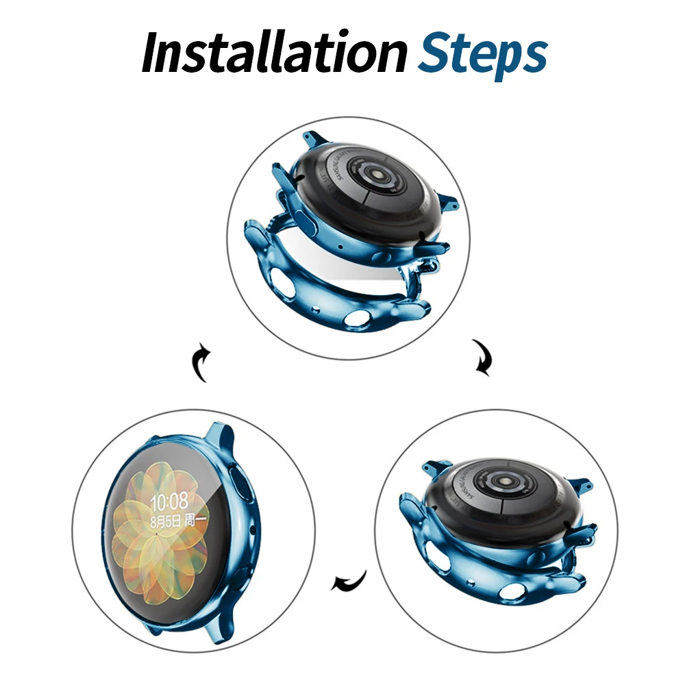 Защитный чехол для Samsung Galaxy Watch Active 2 сверхтонкий силиконовый 40 мм 44 - купить по