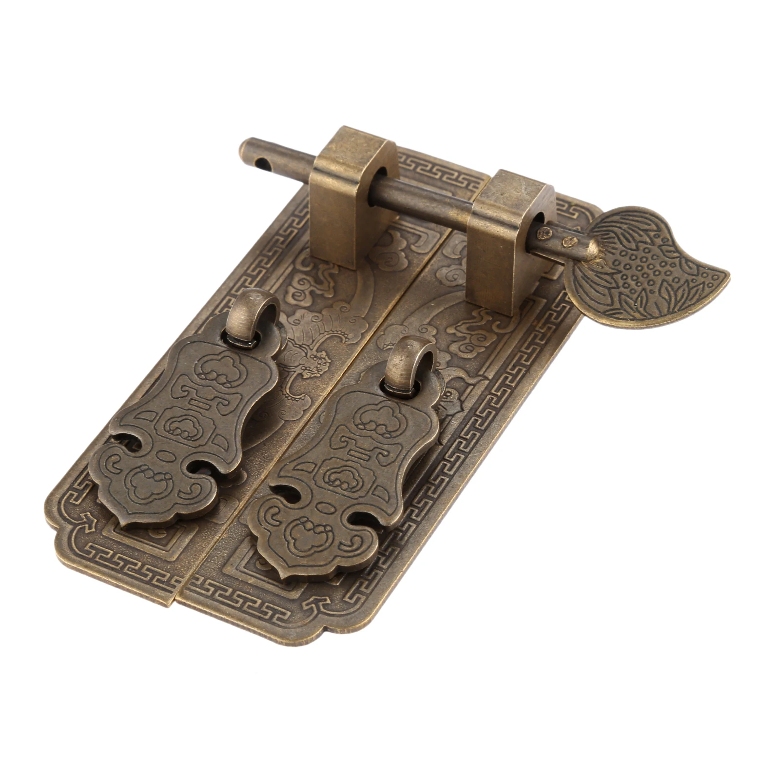 1 Pair Antique Bronze Chinese Furniture Brass Handle Pull Wardrobe Drawer Doorplate Cupboard Closet Cabinet 100*26mm | Обустройство