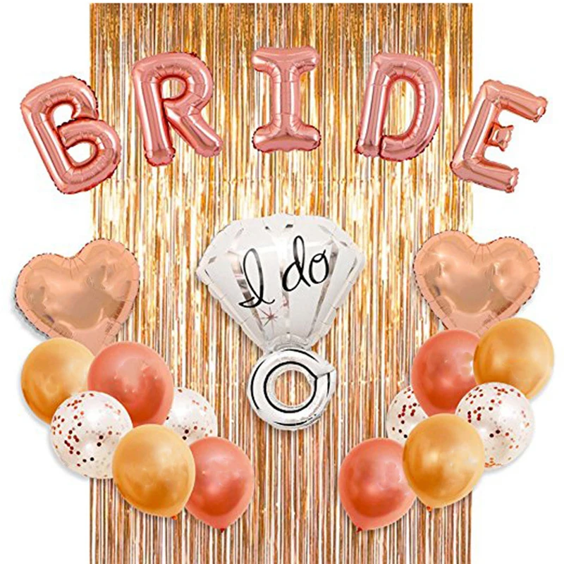 Розовое золото буквы &quotBride to be&quot Фольга шар Свадебные украшения Baby Shower Святого