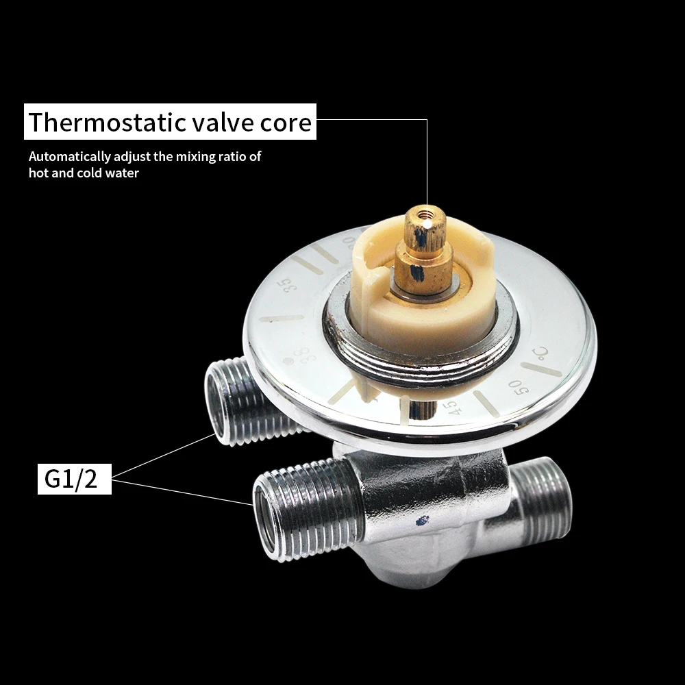 chromed solid brass g 12 thermostat mixer valve for bathroom shower faucet thermostatic temperature control valve replacment free global shipping