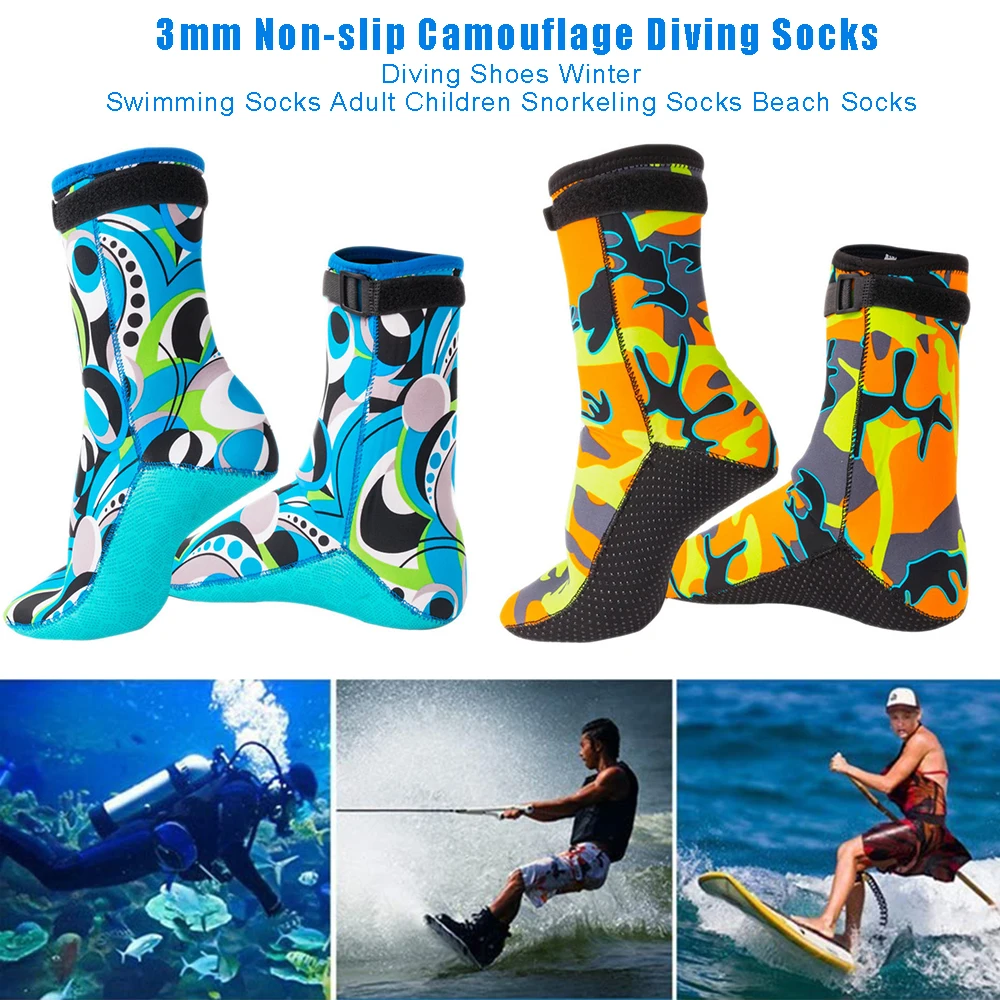 

1 Pair 3MM Diving Socks Thermal Beach Sock Anti Slip Neoprene Wetsuit Sock for Snorkeling Surfing Kayaking Swimming Diving