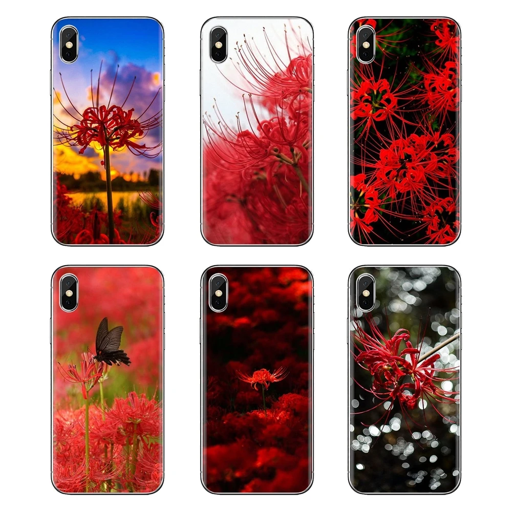 Чехлы из ТПУ кожи красные семена лилии красный паук кластера Kinchakuda для htc U11 один M7