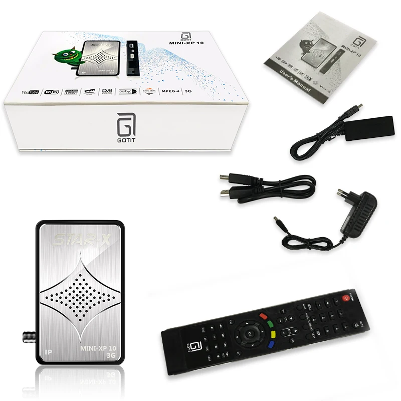Проектор MINI XP10 DVB-S2 спутниковый ТВ-приемник с 4-значным светодиодным дисплеем 2 ГБ 8