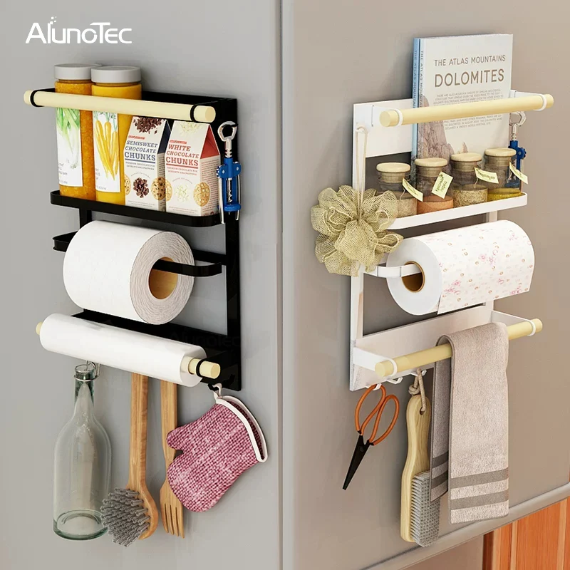 Кухонный магнитный держатель для хранения холодильника рулон бумажных