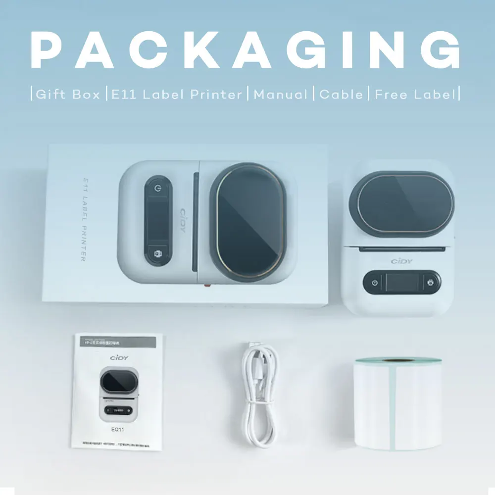EQ11 смарт-Термопринтер для этикеток Bluetooth-совместимый Бизнес Штрих-код этикетка