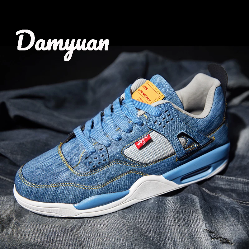Damyuan/Новинка года; модная парусиновая Мужская Удобная дышащая повседневная легкая ковбойская обувь с воздушной подушкой; размер 46