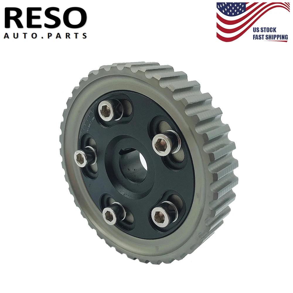 RESO--1 Pc Adjustable Cam Gear Billet  Timing Gear Cam Pulley Pullys Gear  For Honda Civic/CRX D15/D16 D-Series