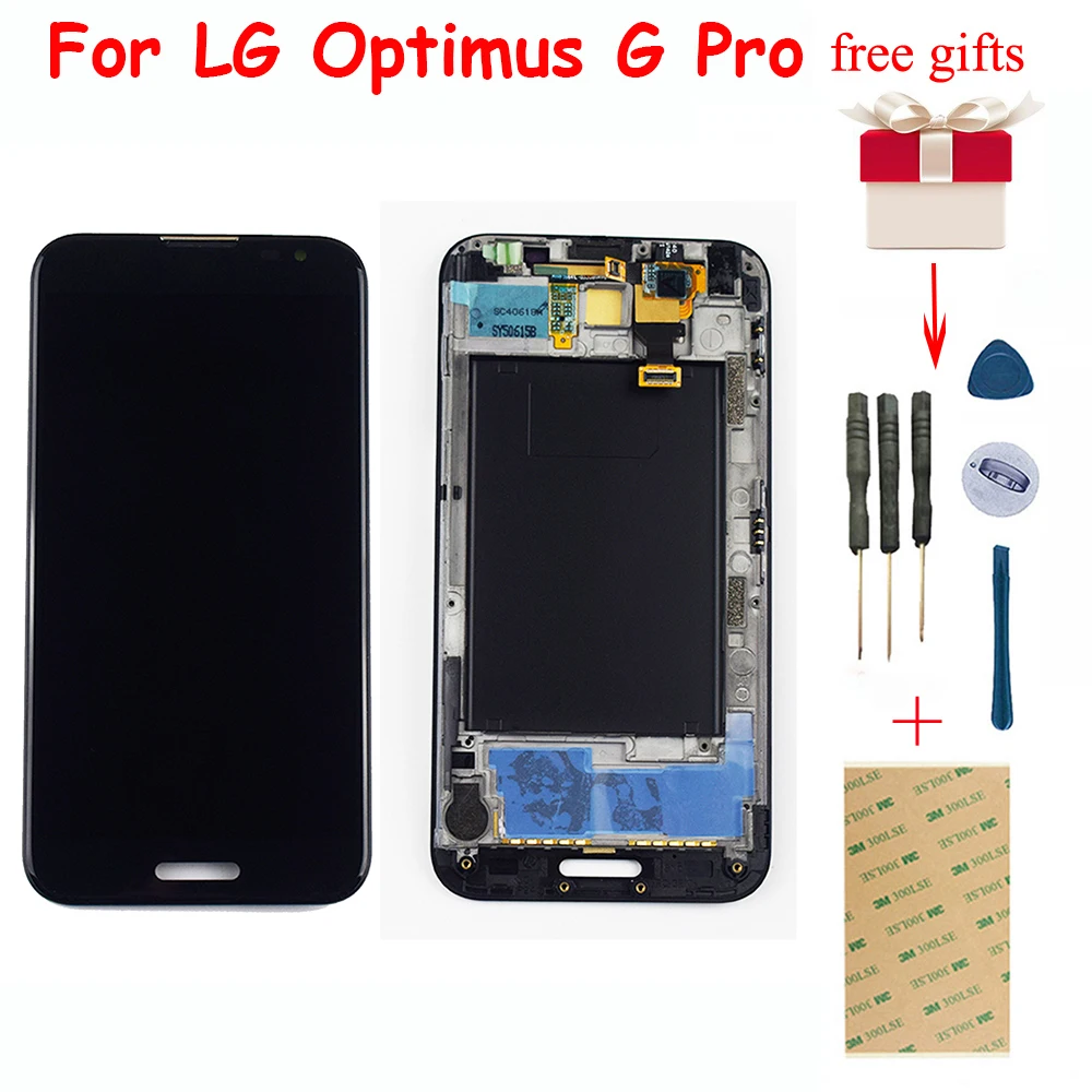 Для LG Optimus G Pro F240 LCD F240K F240L экран панель сенсорный дигитайзер Датчик в сборе с