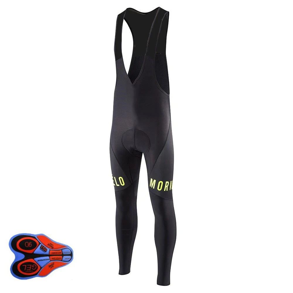 Зимние мужские командные велосипедные штаны Morvelo термальные флисовые длинные