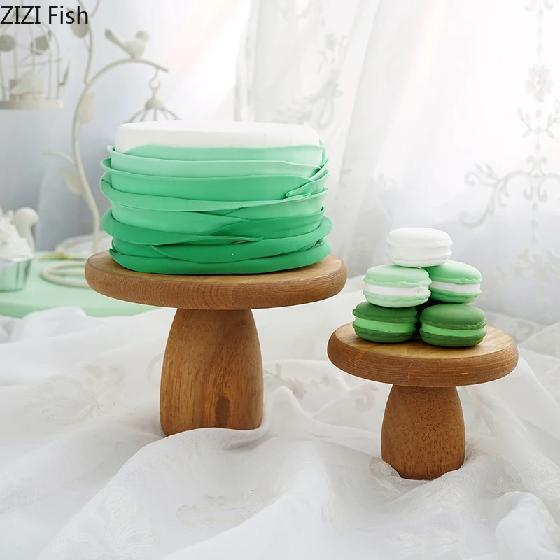 Подставка для торта в виде грибов диаметром 20 см скандинавский винтажный