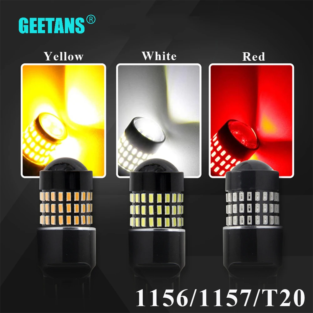 Светодиодные лампы GEETANS 2X 3014 78smd 1156 BA15S P21W BAY15D BAU15S PY21W T20 LED 7440 W21W W21/5W для