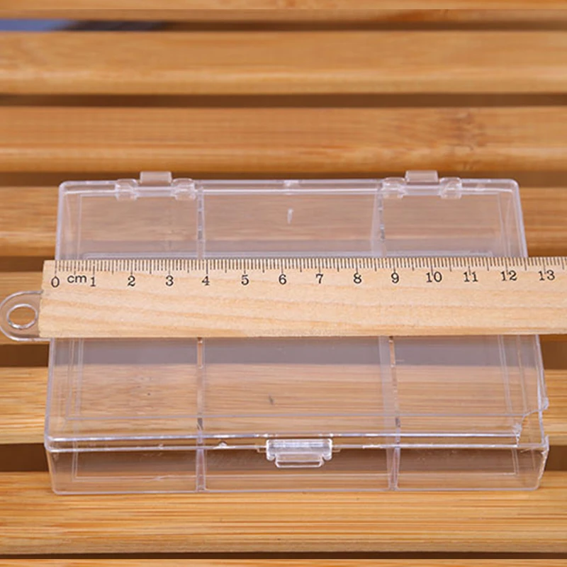 Прозрачный 3 сетки пластиковый ящик для хранения с крышкой ногтей Ювелирная