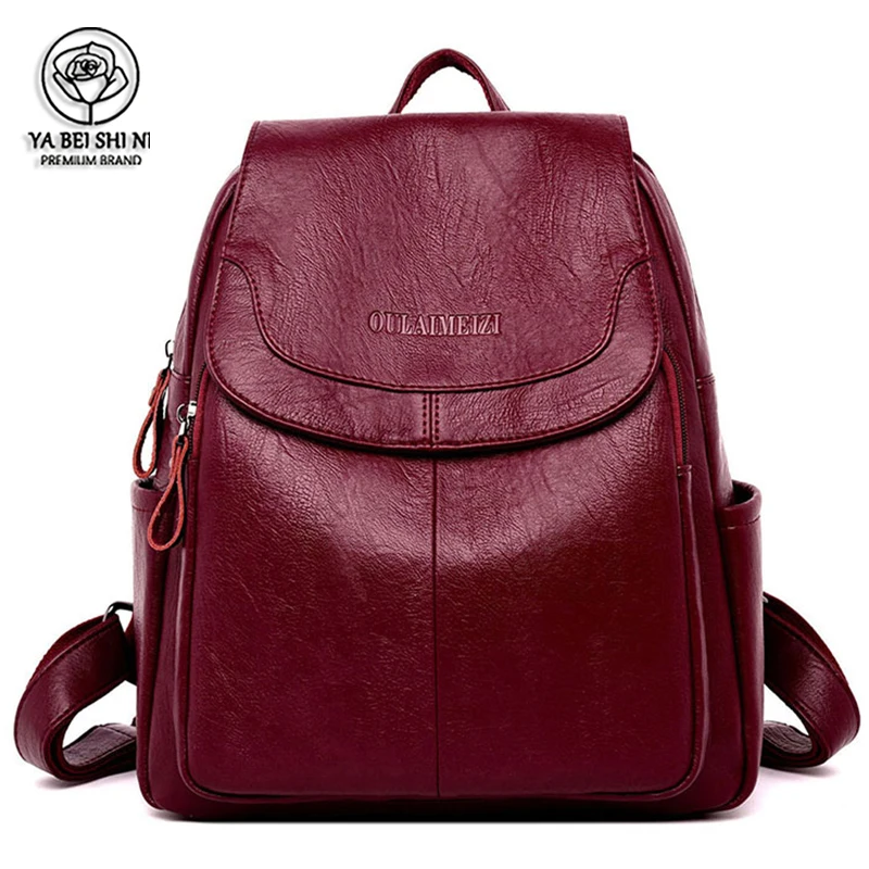 Многофункциональный Женский дорожный рюкзак женский модный кожаный большая