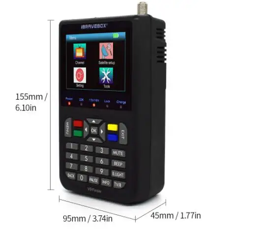 V9 Finder supports h.265 Digital Satellite LCD Signal Meter | Электроника