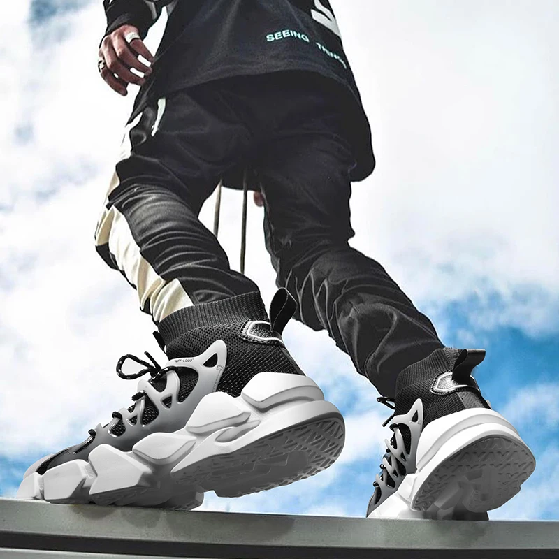 

New spring Men's Walking Shoes Fashion Outdoor Sports Shoes Lightweight Comfortable Thick-soled Shoes men running shoe