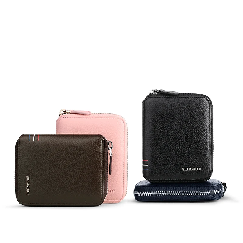 Кошелек из натуральной кожи для мужчин и женщин модный вертикальный бумажник с
