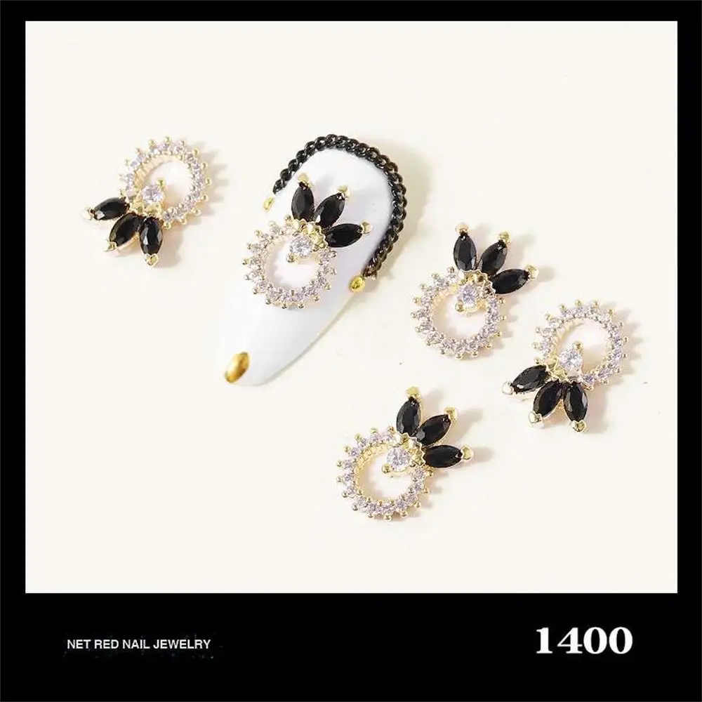 1 шт. новый дизайн черного циркония 3D хрустальные стразы слитки блестящий сплав