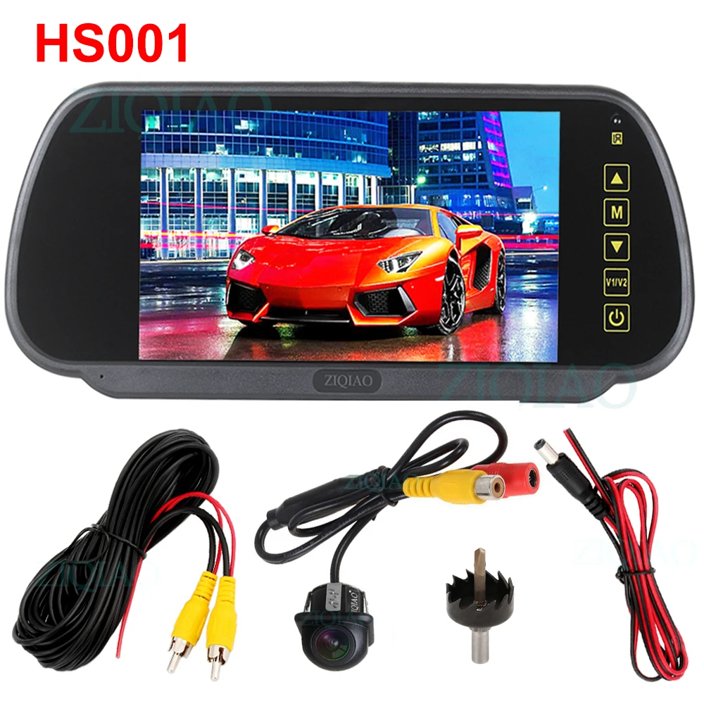 HS001 7-дюймовый TFT LCD Автомобильный Зеркальный Монитор Парковочная Система Дисплей Камера Заднего Вида Парковочная система для - Цвет: HS001
