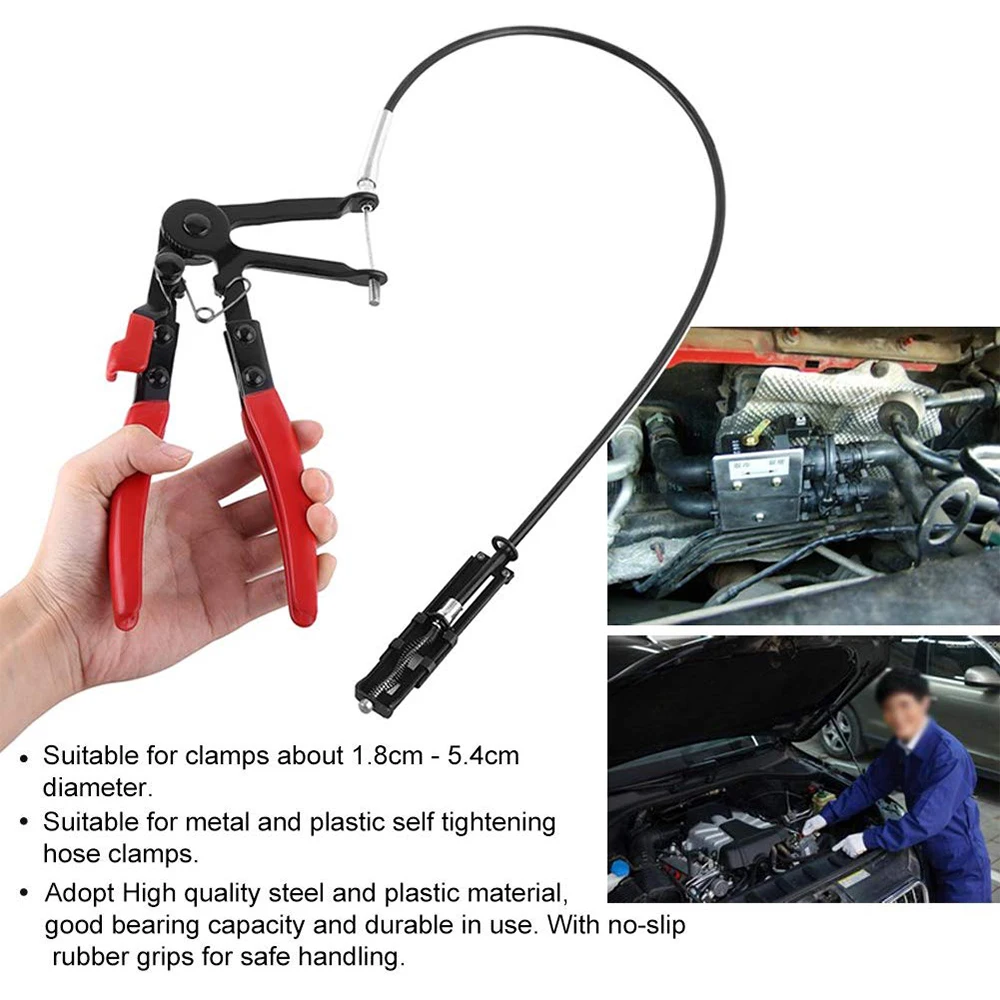 

Long Reach Hose Clip Pliers Cable Type Flexible Wire Auto Hose Clamp Pliers Car Water Pipe Hose Removal Hand Tool Practical 1PCS
