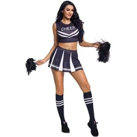 black woman football girl baby uniforms cosplay female halloween cheerleaders cheering squad costumes role play show party dress