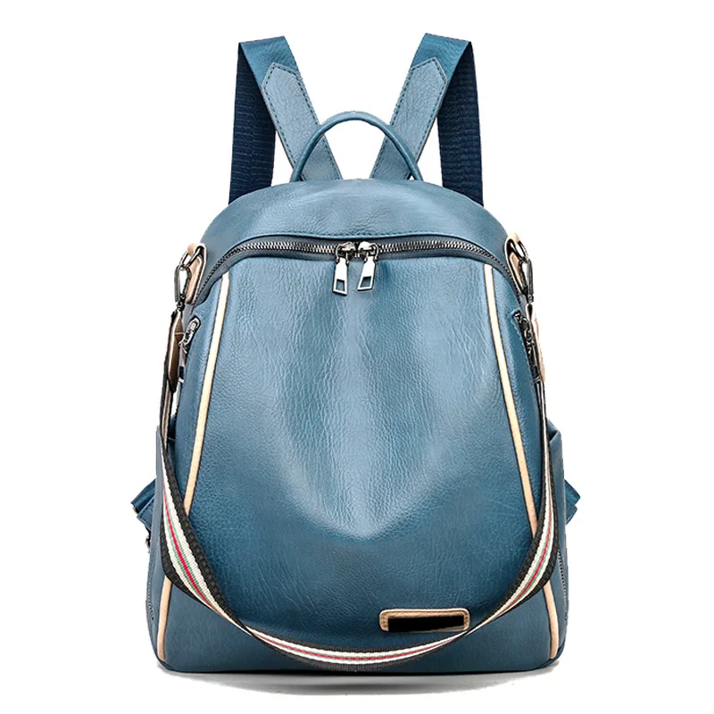 

Backpack Women PU Leather Rucksack Women Knapsack Girl Travel Backpacks 2020 Shoulder Ladies Bagpack School Bags Female Backpack