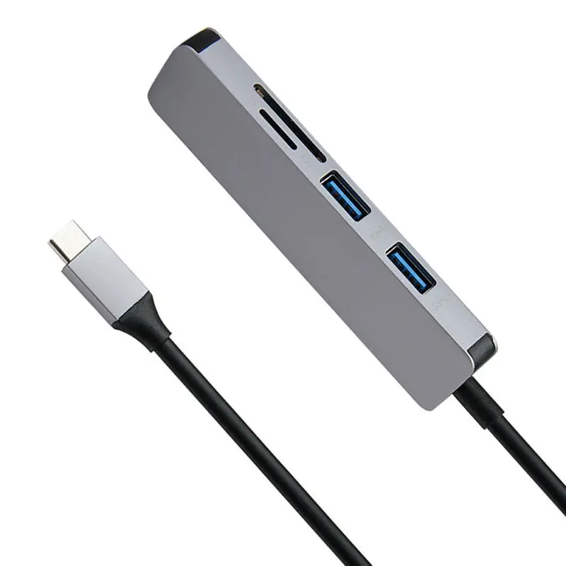 5 в 1 Тип C USB-C к HDMI USB 3 0 концентратор адаптер TF кардридер конвертер зарядное