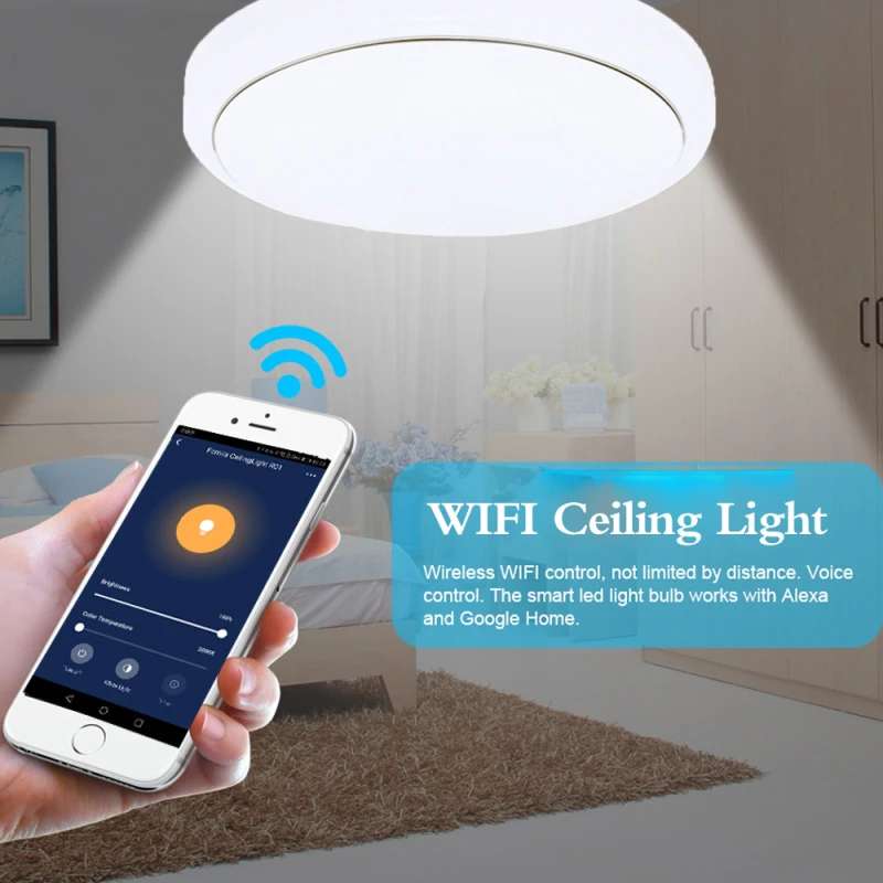 Новый музыкальный светодиодный потолочный светильник Rgb с утапливаемым